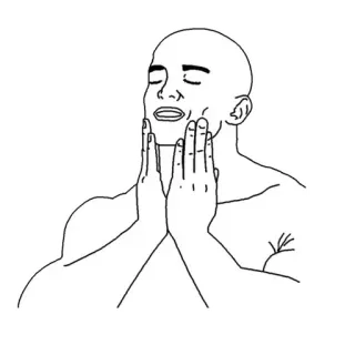 ☺️ 87142816 meme, satisfied, expression, enjoying, man, reaction, feeling good telegram sticker