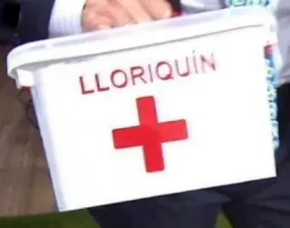 ⛑ da5c2a3f LLORIQUIN medicine, box, first aid, medical kit, red cross telegram sticker