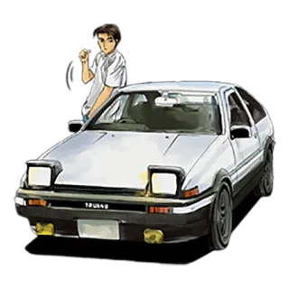 🚘 2ee4e8d0 TRUENO Auto, Fahrzeug, Trueno, Anime, Automobil telegram sticker