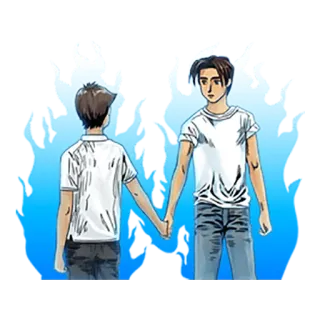 🤗 4f3f1e85 Anime, Händchenhalten, Romantik, Liebe, LGBT telegram sticker