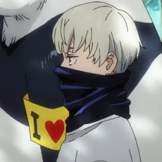 🖍 776dba83 Toge Inumaki Jujutsu Kaisen I ❤️ 狗巻棘, 呪術廻戦, アニメ, マンガ, ちびキャラ, ステッカー telegram sticker