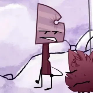 😕 6a5409c0 Desenho animado, Machado, Object Show, Objeto inanimado, Triste telegram sticker