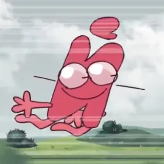 😀 6d2fed86 letra, desenho animado, alfabeto, animação telegram sticker