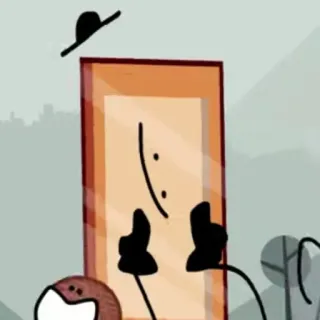 🙂 b313f022 espelho, desenho animado, dedo do meio, gestos, ofensivo telegram sticker