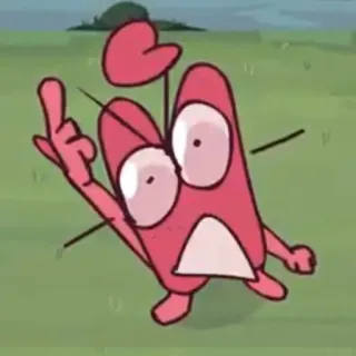 😠 67329318 cartoon, heart, middle finger, offensive gesture telegram sticker