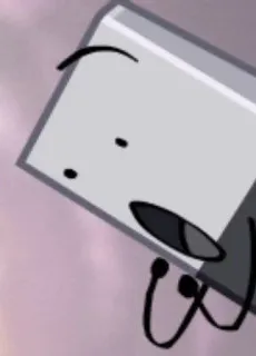 😲 4ae1cb14 Eraser Battle for Dream Island cục tẩy, BFDI, Battle for Dream Island, hoạt hình telegram sticker