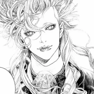 🙂 041e4d70 漫画, 动漫, 肖像, 插画, 艺术, 绘画 telegram sticker