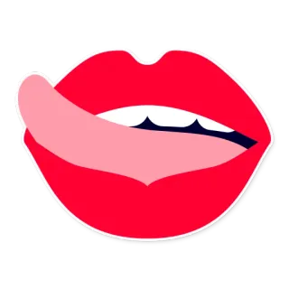 👄 bc77dbe1 입술, 입, 혀, 빨강, 스티커, 관능적인, 핥기 telegram sticker