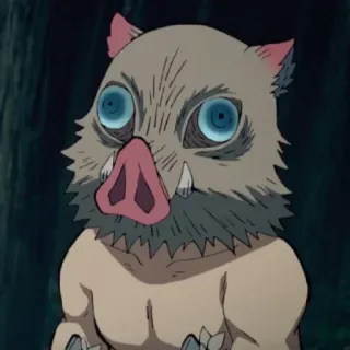 ✨ 8038068e Inosuke Hashibira Demon Slayer Anime, Demon Slayer, Inosuke, Personnage telegram sticker