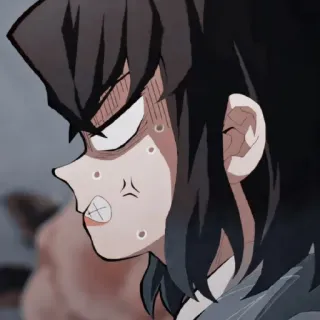 ✨ dfecc981 Inosuke Hashibira Demon Slayer Animé, Demon Slayer, Inosuke Hashibira, En colère, Manga, Personnage telegram sticker