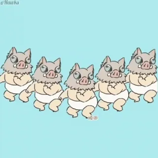 🕺 9f437ba1 Inosuke Hashibira Demon Slayer Anime, Demon Slayer, Inosuke Hashibira, słodki, Chibi telegram sticker