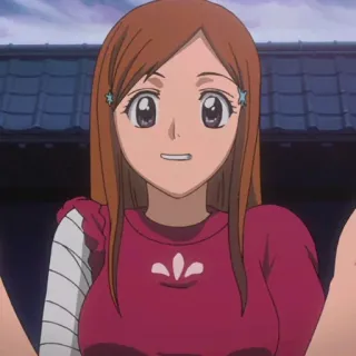 😁 09b5de7b Orihime Inoue Bleach Аниме, Персонаж, Орихиме Иноуэ, Блич telegram sticker