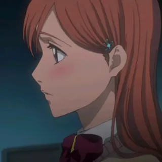 🙁 2fb9b807 Orihime Inoue Bleach Аниме, Блич, Орихиме Иноуэ, Персонаж, рыжие волосы telegram sticker
