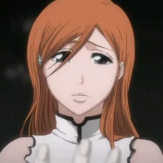 🥺 83c472ad Orihime Inoue Bleach аниме, мультфильм, девушка, персонаж, портрет telegram sticker