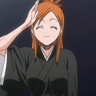 😊 96af933f Orihime Inoue Bleach Аниме, Блич, Орихиме Иноуэ, Персонаж, Улыбка telegram sticker