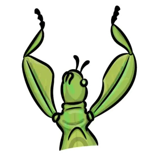 🙄 4f183e1a 螳螂, 昆虫, 虫子, 绿色 telegram sticker