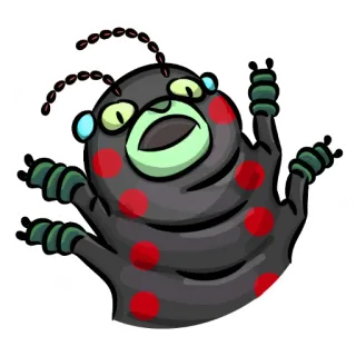 😱 dbae78c6 卡通, 虫子, 昆虫, 生物, 可爱, 异想天开 telegram sticker