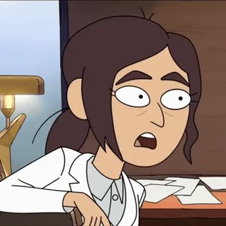 😟 10b74988 Reagan Ridley Inside Job 만화, 사무실, 여성, 과학자, 음모 telegram sticker