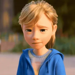 😭 2c972a06 Riley Andersen Inside Out Riley, Alles steht Kopf, traurig, Cartoon, Disney, Pixar, Emotion, Charakter telegram sticker