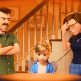 😣 6538cb19 Riley Andersen Inside Out Alles steht Kopf, Familie, Trauer, Cartoon, Emotionen, Film telegram sticker