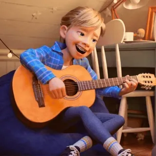 🎸 95a03fdf Gitarre, Musik, Cartoon, Junge, Gitarre spielen, Musikinstrument telegram sticker