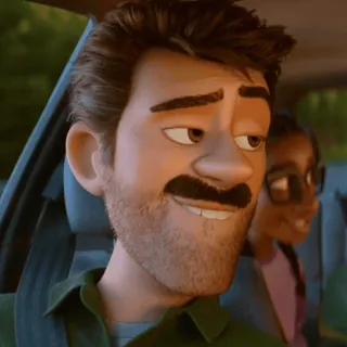 😉 9839efbe Cartoon, Familie, Mann, Frau, Fahren, Auto telegram sticker