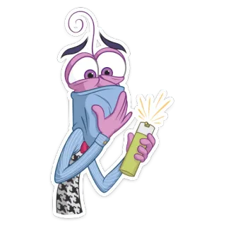 😷 ec895b42 Fear Inside Out Sợ hãi, Những mảnh ghép cảm xúc, Phim hoạt hình, Lo âu, Cảm xúc telegram sticker