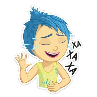 😂 16e0bcc2 Joy Inside Out XA XA XA Kebahagiaan, Inside Out, tertawa, bahagia, kartun, emosi telegram sticker