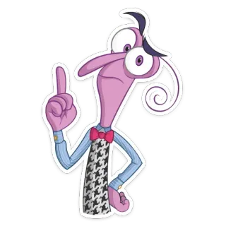 ☝ 23f60e50 Fear Inside Out Disney, Pixar, Inside Out, Takut, Karakter, Film, Animasi telegram sticker