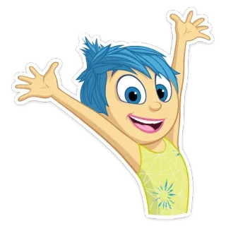 🤗 fc673d96 Joy Inside Out Sukacita, Inside Out, Pixar, emosi, kartun, bahagia telegram sticker
