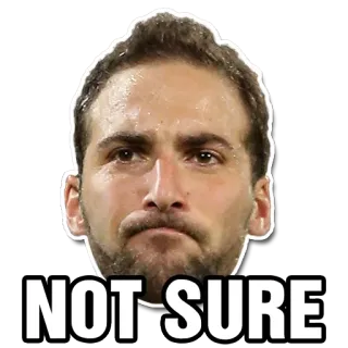 😒 594fe75f NOT SURE tidak yakin, Meme, ragu, pertanyaan telegram sticker