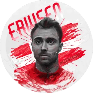 ⚽ 83d48117 ERIKSEN soccer player, Christian Eriksen, footballer, athlete telegram sticker