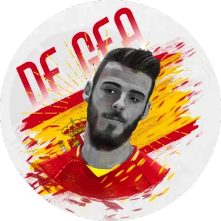 ⚽ 86e7a410 David de Gea DE GEA football, soccer, sports, goalkeeper, Spain, Spanish flag, David de Gea telegram sticker