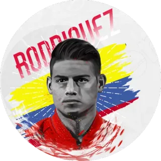 ⚽ bdd00954 James Rodríguez RODRIGUEZ football, soccer, athlete, Colombia, James Rodriguez telegram sticker