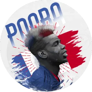 ⚽ d4e20222 POORBA Paul Pogba, soccer, football, France, athlete, sports telegram sticker