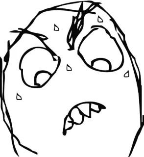 😖 47aa88ff Meme, Rage face, Marah, Internet, Ekspresi, Komik, Reaksi telegram sticker