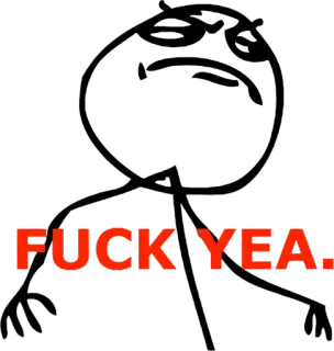 🙏 9bf2c620 FUCK YEA. Meme, Rage Face, Meme internet, Fuck yea telegram sticker