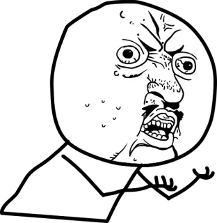 🙏 b0cb1eb2 Meme, Rage face, Meme internet, Komik, Ekspresi, Marah telegram sticker