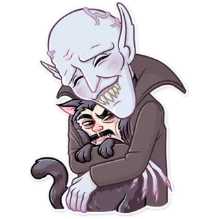 🤗 16e76334 Count Dracula แวมไพร์, แดร็กคิวลา, แมว, สัตว์ประหลาด, ฮาโลวีน telegram sticker