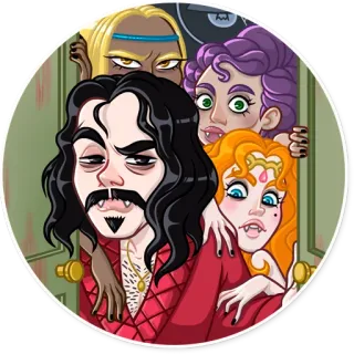 🤨 e84ad058 แวมไพร์, สัตว์ประหลาด, แดรกคิวลา, ฮาโลวีน, แฟนตาซี, สิ่งมีชีวิต, ตำนาน telegram sticker