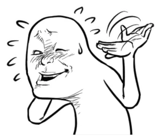 👋 9affedc1 espressione, emozione, schizzo, reazione, meme telegram sticker