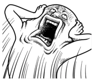 😱 644a4ee1 Kreskówka, Krzyczący, Horror, Sztuka, Ekspresja telegram sticker