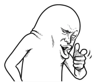 👻 8edb9617 Kreskówka, Wskazywanie, Szkic, Postać, Ilustracja, Grafika telegram sticker