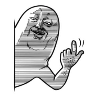 👌 fd5b436b środkowy palec, obraźliwy gest, kreskówka, duch, humor, mem telegram sticker