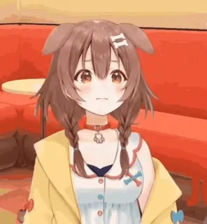 ☹️ a620b4aa Inugami Korone Витубер, Аниме, Собака, Каваий, Милый, Виртуальный Ютубер telegram sticker