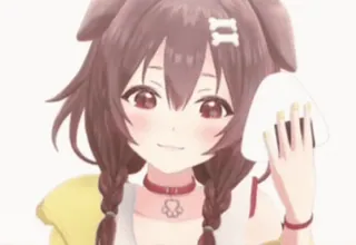 🍙 a62c3396 Inugami Korone аниме девушка, собачьи уши, vtuber, hololive, Inugami Korone, мило, каваий telegram sticker