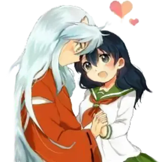 😍 e64ff962 Inuyasha อนิเมะ, การ์ตูน, มังงะ, แฟนอาร์ต, มิตรภาพ telegram sticker