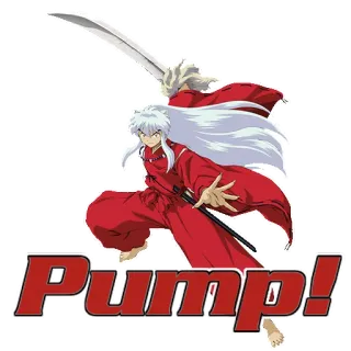 🤙 6dcaa5a4 Inuyasha Pump! アニメ, 剣, アクション, 格闘, 犬夜叉 whatsapp sticker