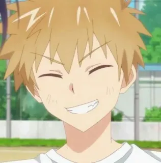 🔰 57044645 アニメ, キャラクター, 笑顔, 漫画, 男性 telegram sticker