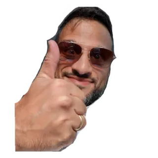 👍 e8ea8b0b 男人, 赞, 肖像, 太阳镜, 积极, 同意 telegram sticker